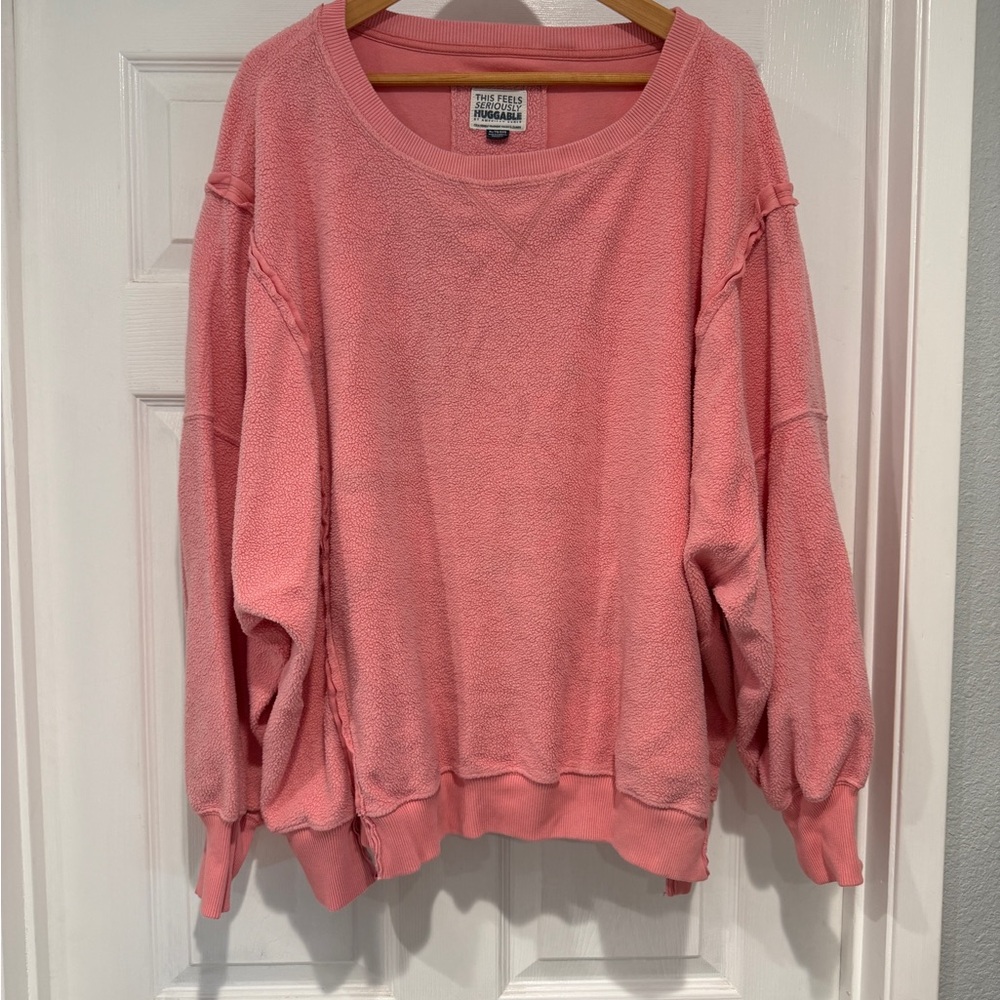 American Eagle Outfitters Soft Pink Crew Neck Sweater
